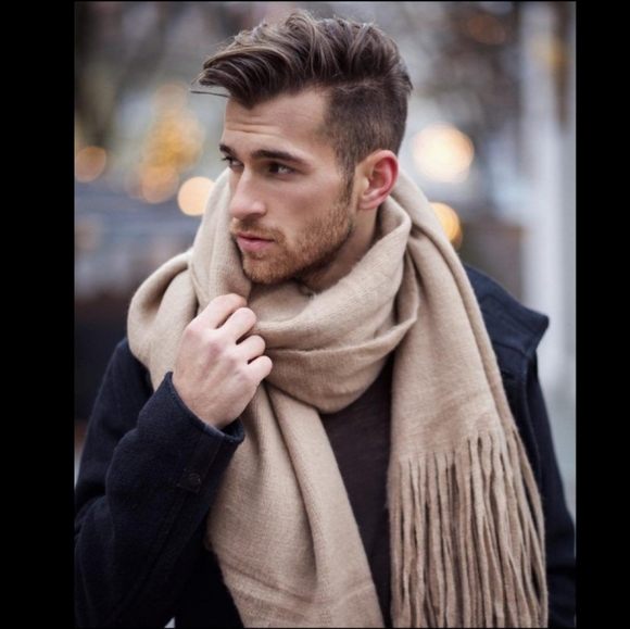 NEW Brooks Brothers 100% Cashmere Fringe Scarf